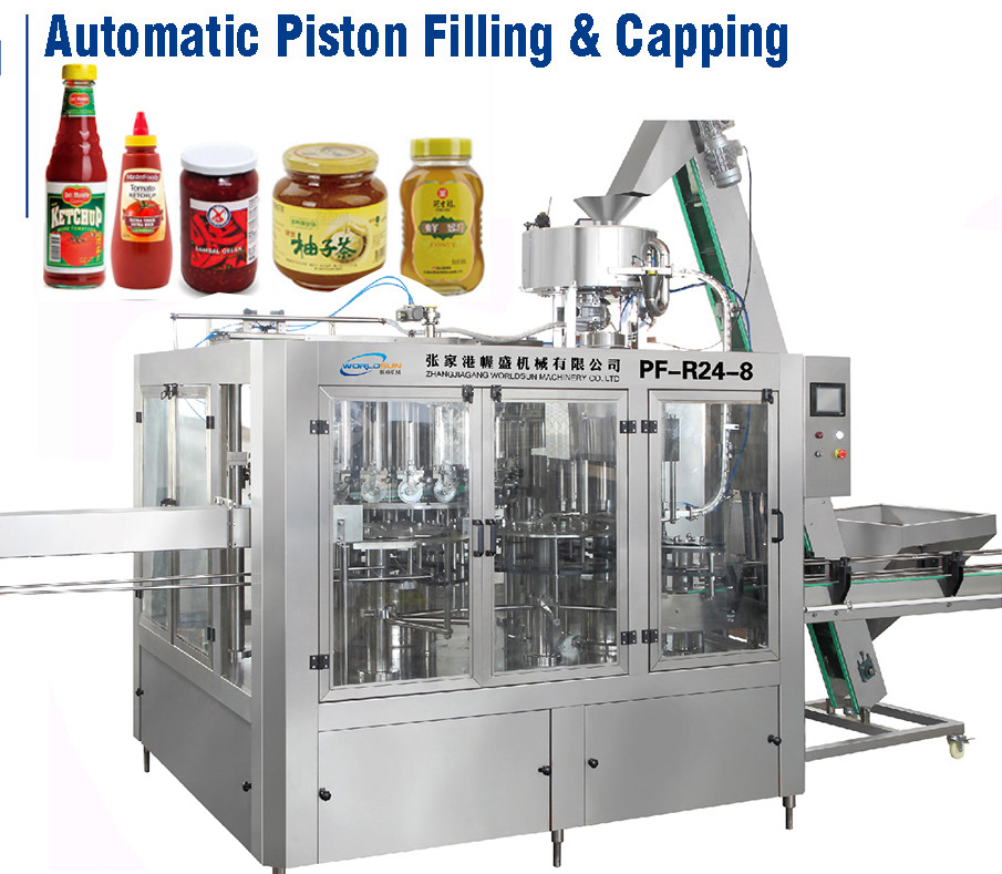 7000BPH Pasta Sauce Filler Capper Machine sauce filling capping machine